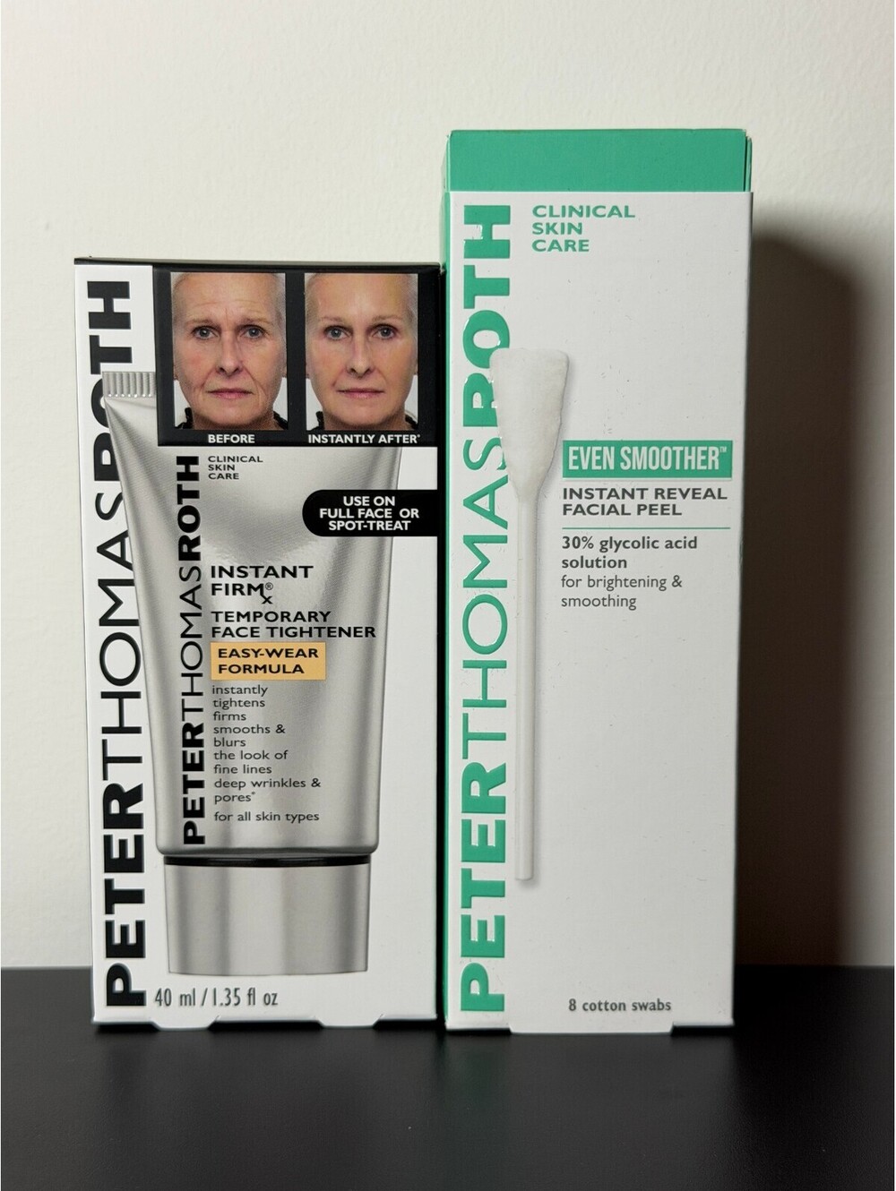 Peter Thomas Roth Instant FIRMx Face Tightener + Even Smoother Peel NEW